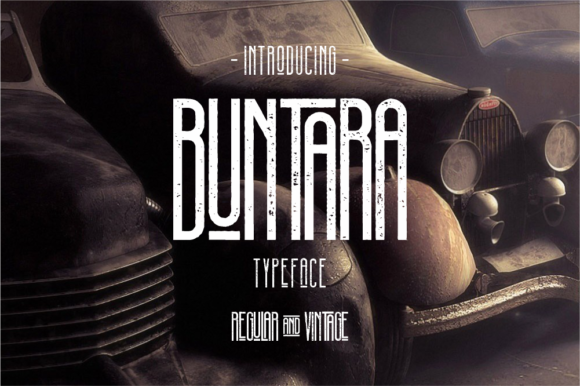 Buntara: The Textured Display Font for Handmade Brands