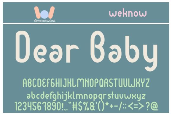 Dear Baby: A Modern Display Font for Branding