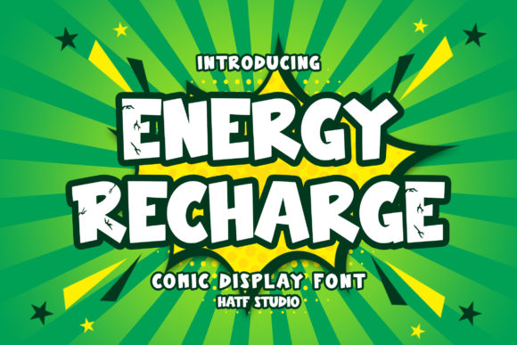 Energy Recharge: A Display Font for Editorial Mood