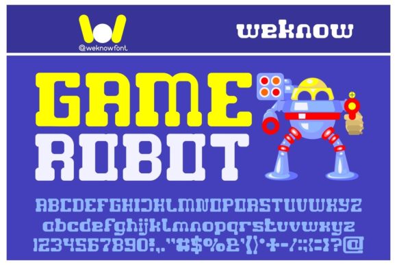 Game Robot: A Futuristic Display Font for Bold Branding