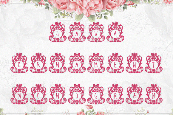 Java Ornament Monogram: A Display Font for Editorial Flourish