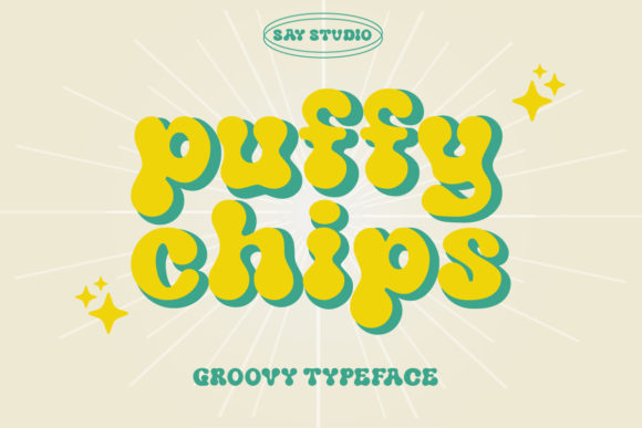 Puffy Chips Font: A Playful Display Typeface for Creative Campaigns
