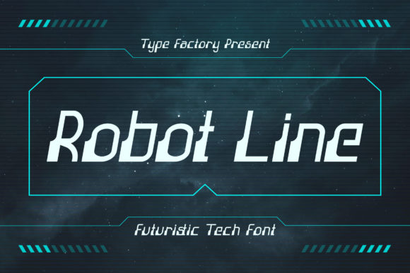 Robot Line Font: A Futuristic Typeface for Creative Businesses