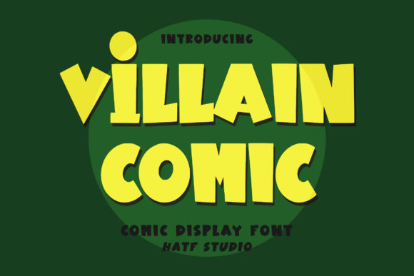 Villain Comic: A Chunky Display Font That Makes Handmade Products Pop